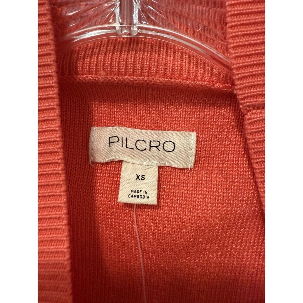 Anthropolgie Pilcro Coral/Orange Mock Neck Vest Women's Pullover Sweaters Sz Xs - Picture 4 of 5